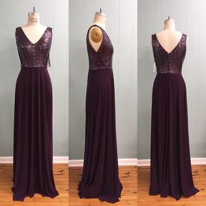 Eggplant Sequin Gown